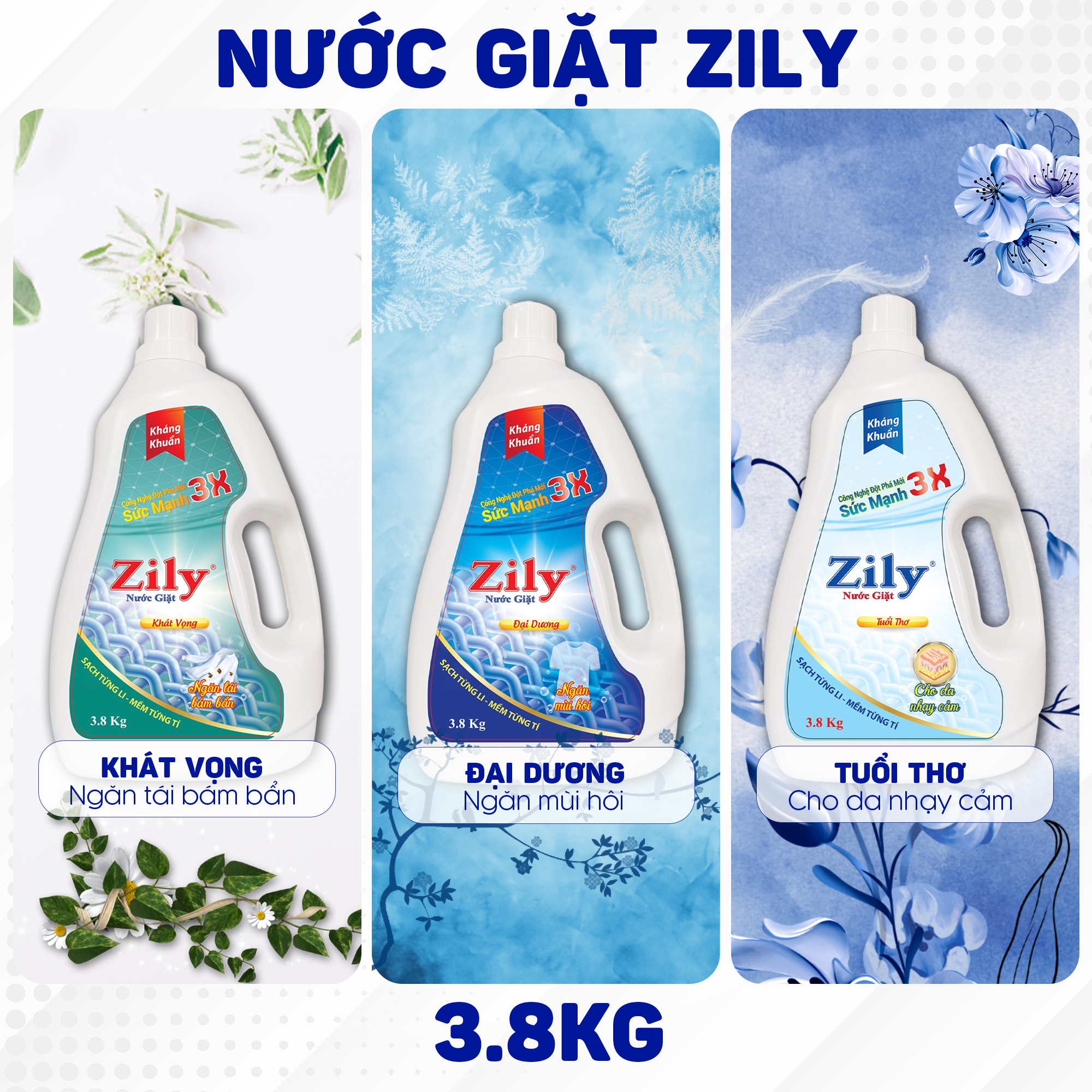 Nước Giặt Zily 3.8 Kg 