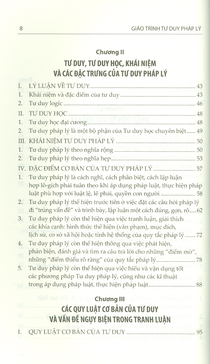 GIÁO TRÌNH TƯ DUY PHÁP LÝ - PGS. TS. Nguyễn Minh Tuấn, PGS. TS. Nguyễn Hoàng Anh (Đồng chủ biên) - Tái bản - (bìa mềm)