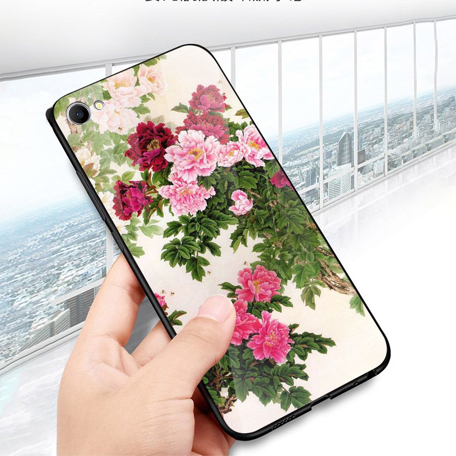 Ốp kính cường lực cho điện thoại Oppo A39/NEO9S - mẫu đơn MS MAUDON038