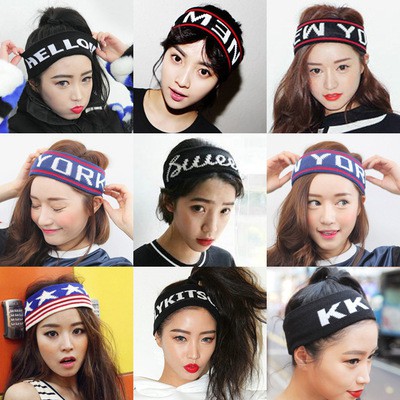 Băng đô nam nữ thời trang bản to headband Kpop, Cpop dùng tập thể thao thấm hút mồ hôi tốt TB09 (Chọn mẫu)