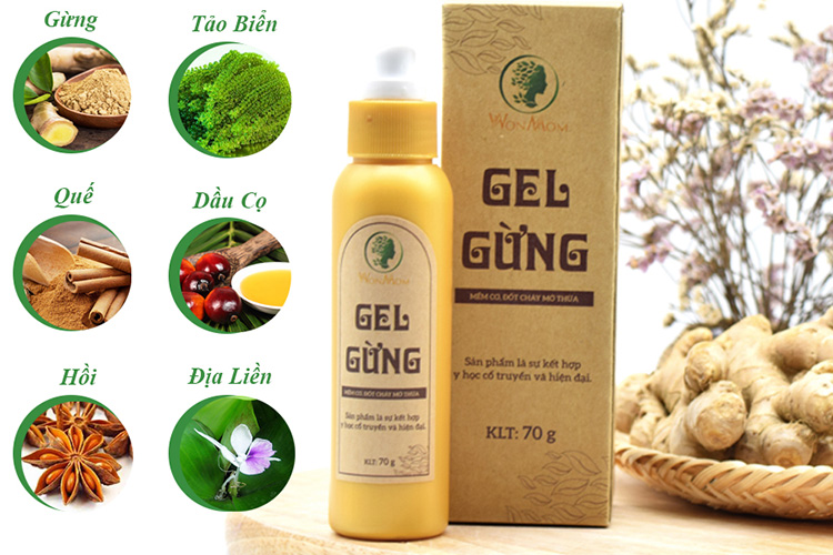 Bộ Giảm Eo An Toàn Cho Mẹ Sinh Lâu Năm Wonmom Và Nhân Viên Văn Phòng (1 Gel Gừng + 1 Gen Nịt Bụng + 1 Đai Quấn Nóng)