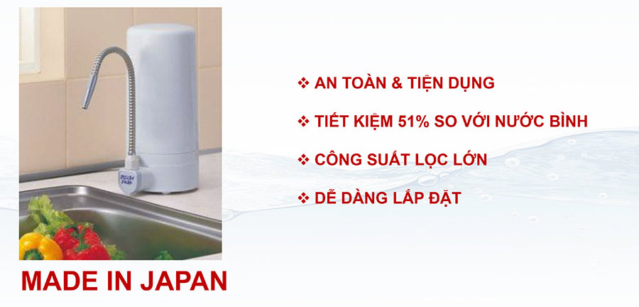 Thiết bị lọc nước Cleansui trên bồn rửa ET101-hàng chính hãng