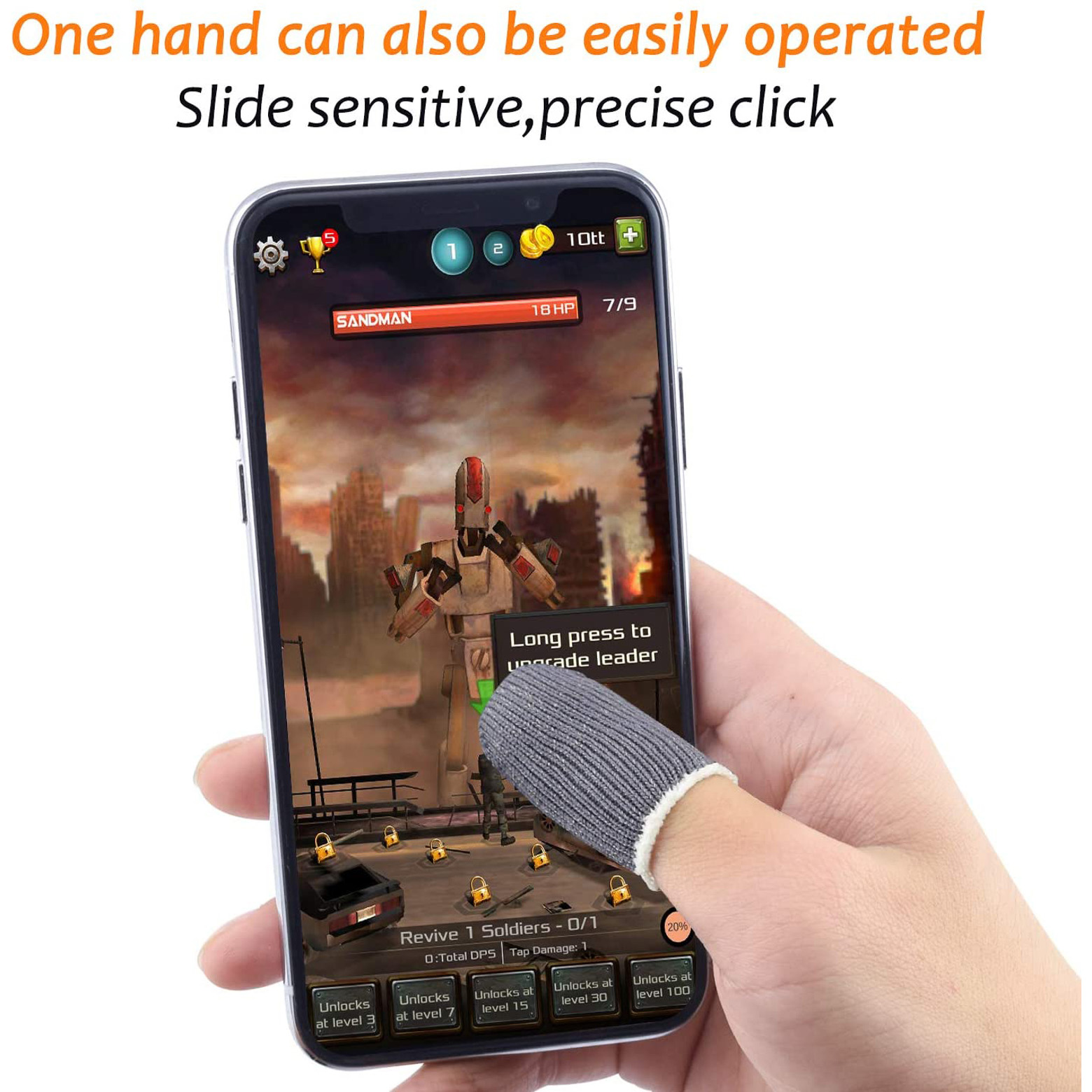 Bộ 2 bọc ngón tay cảm ứng chơi game mobile thoáng khí chống trượt ra mồ hôi và xây xước màn hình 9