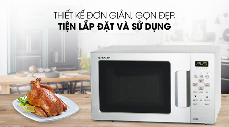 Lò Vi Sóng Có Nướng Sharp R-678VN(S) (20L) - Hàng chính hãng