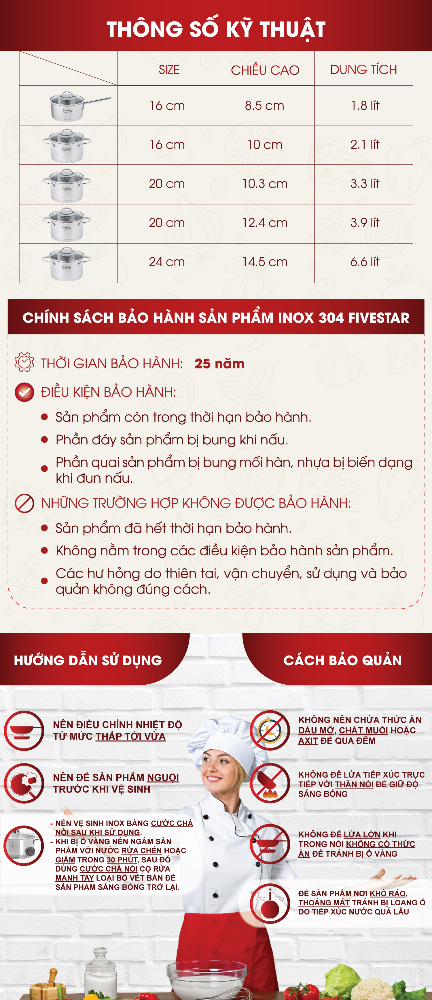 Bộ nồi xửng chảo chống dính cao cấp Fivestar 7 món 3 đáy từ , nắp kính ( tặng bộ sạn dừa 4 món )