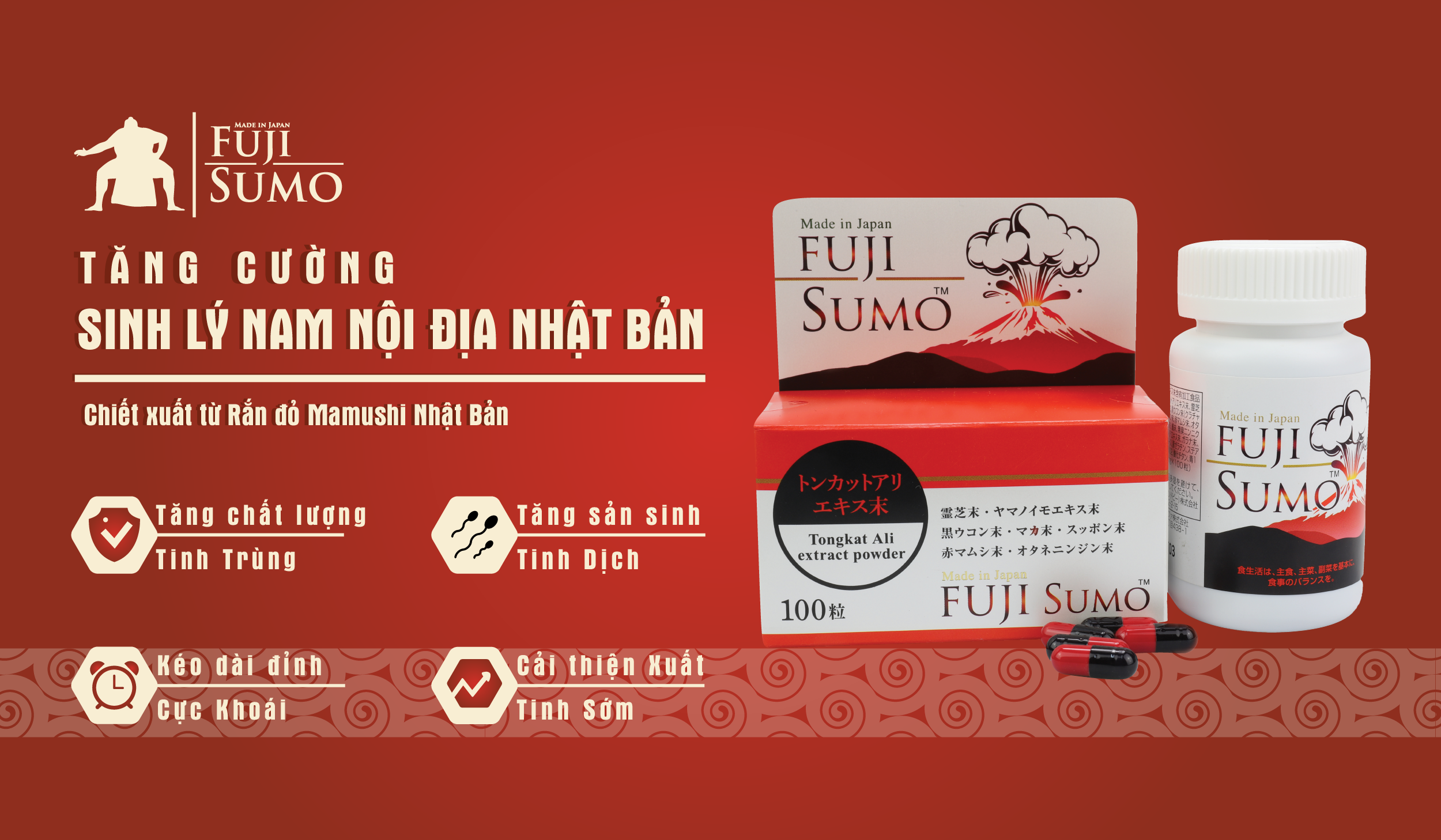 Thực Phẩm Chức Năng Viên uống tăng cường sinh lý nam Fuji Sumo nội địa Nhật 1