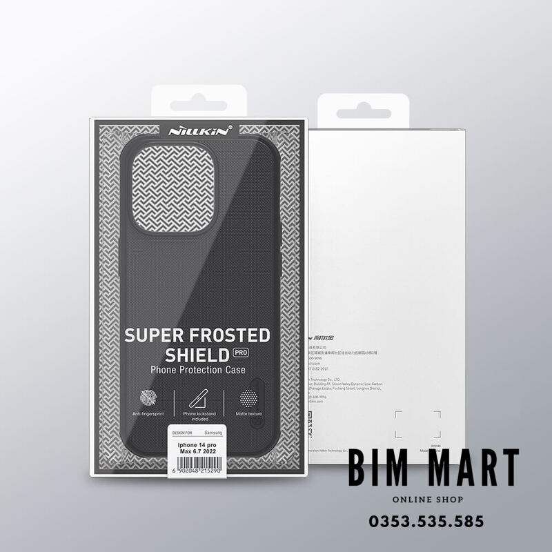 Ốp lưng chính hãng Nillkin dành cho iPhone 14 Pro Max dạng sần - Hàng Nhập Khẩu
