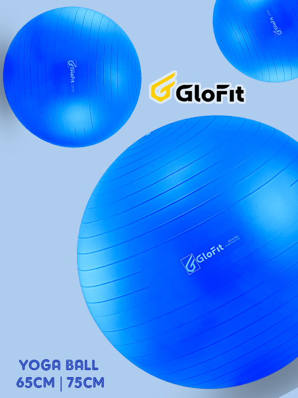 Bóng Tập Yoga - Bóng Tập Thể Hình Glofit GFY001 - Xanh Dương (Blue Yoga Ball)