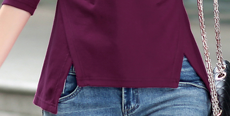 Áo Kiểu Nữ Phối Tà Cách Điệu T&D - Đỏ Đô