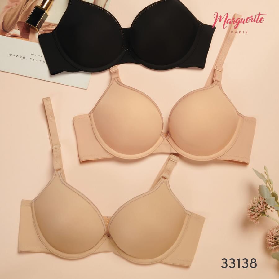 Áo lót nữ - Áo ngực nữ Marguerite Paris 33138 mút dày 3 múi nâng đẩy ngực
