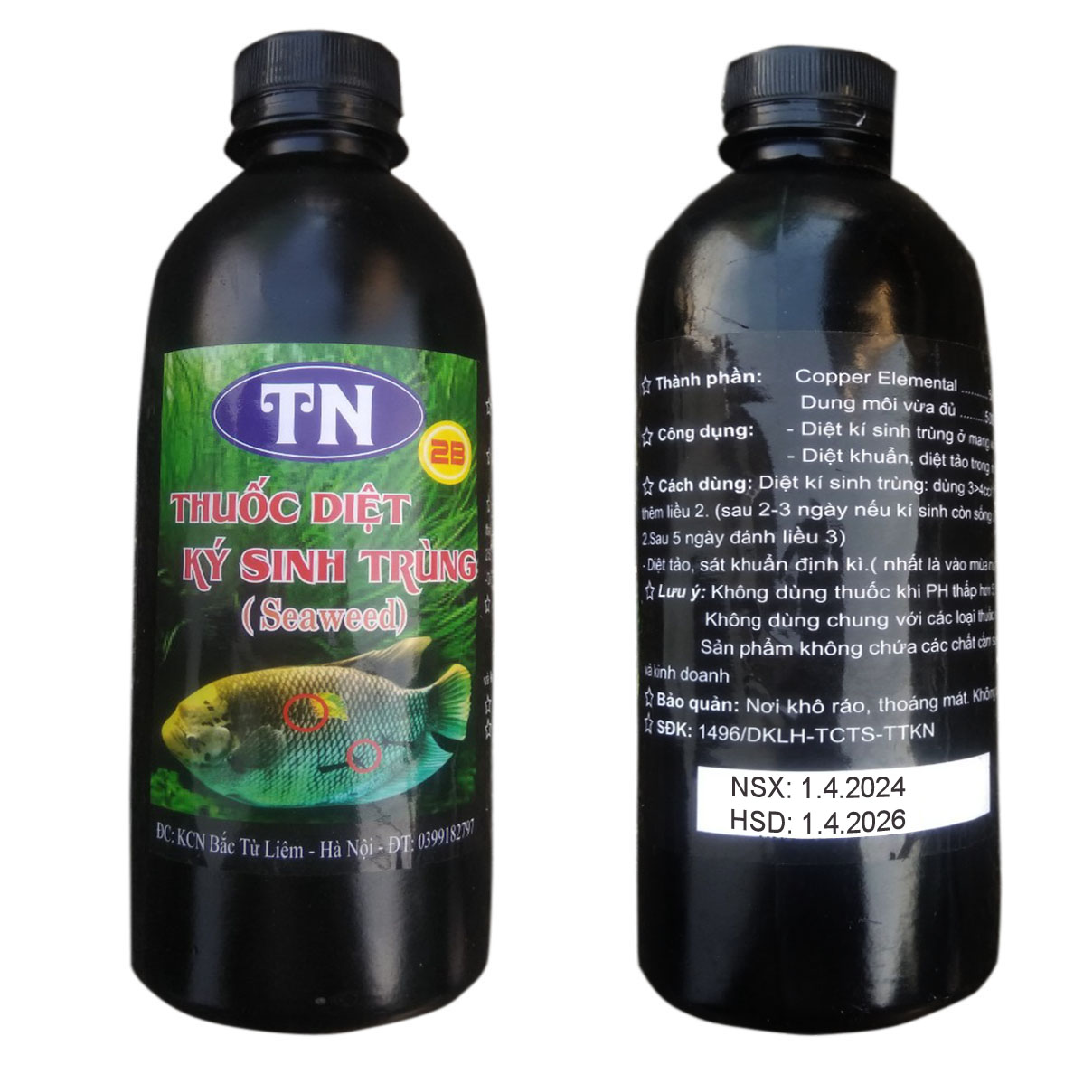 TN2B Seaweed - Thuốc Diệt Ký Sinh Trùng Ở Cá & Diệt Khuẩn, Rêu Tảo Trong Nước 500ml Loại Tốt