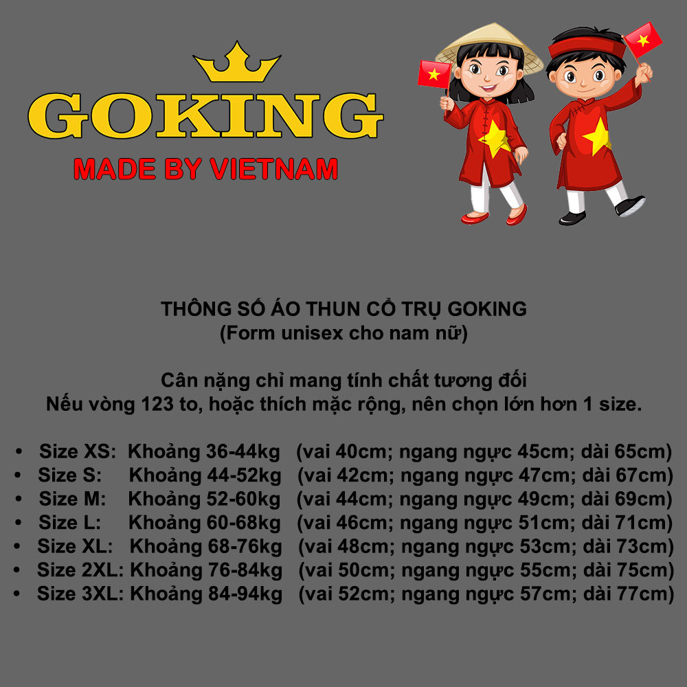 Áo phông cổ trụ Goking, form unisex cho nam nữ, công ty, đội nhóm, đồng phục cao cấp. Áo thun polo cá sấu hàng hiệu vnxk