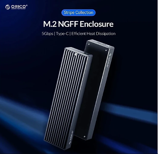 Hộp ổ cứng M.2 SSD USB 3.1 Gen 1 ORICO M2PF-C3-BK - Đen - Hàng chính hãng