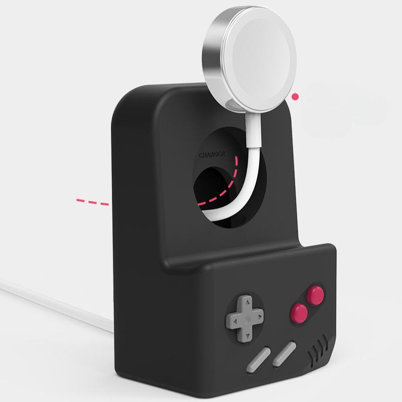 Giá Đỡ Dành Cho Dock Sạc Apple Watch Ultra/ Apple Watch Series 1-9/SE/SE 2022, Kai.N Gameboy Silicone Stand_ Hàng chính hãng