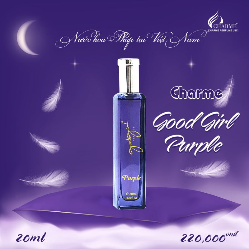 Nước hoa nữ Charme Good Girl 20ml - Màu Tím