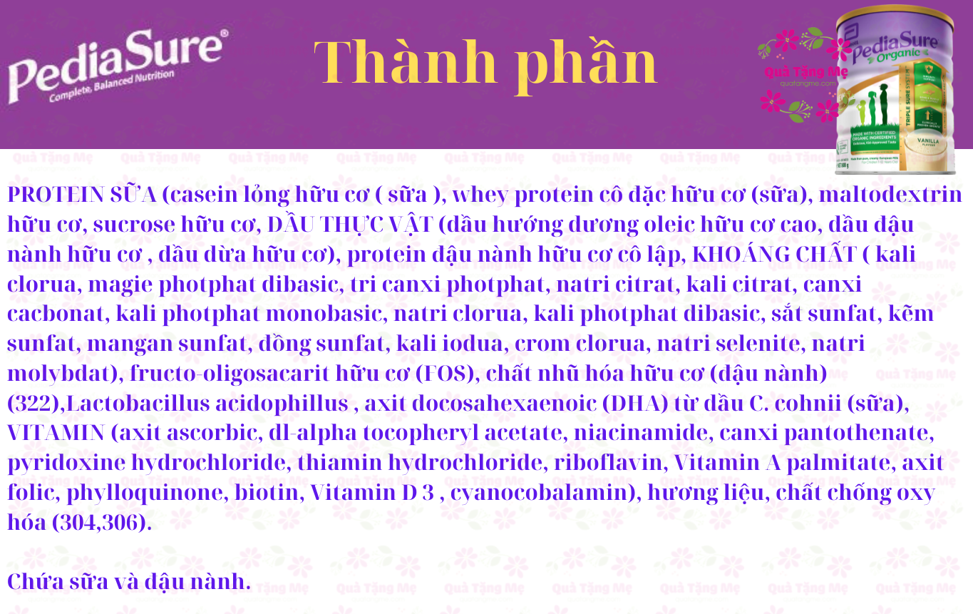 Sữa tăng chiều cao cho trẻ biếng ăn từ 1-10 tuổi Úc Pediasure