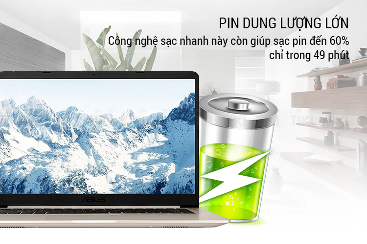 Laptop Asus Vivobook S15 S510UA-BQ111T Core i3-7100U / Win 10 15.6 inch - Hàng Chính Hãng