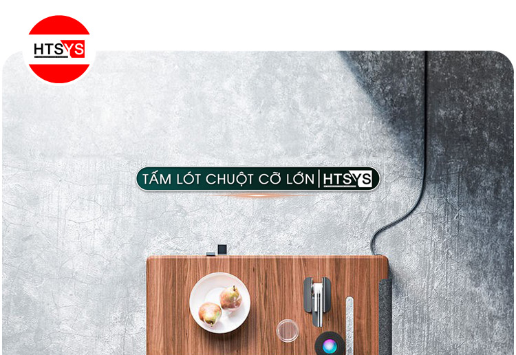 Lót chuột HT SYS PU cao cấp - Chống trượt, 2 mặt đa năng - Kích thước 80x40 và 90x45