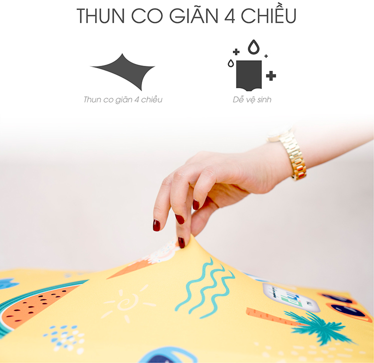 Áo Trùm Vali Thun 4 Chiều Trip Hello Spring ATHVHS