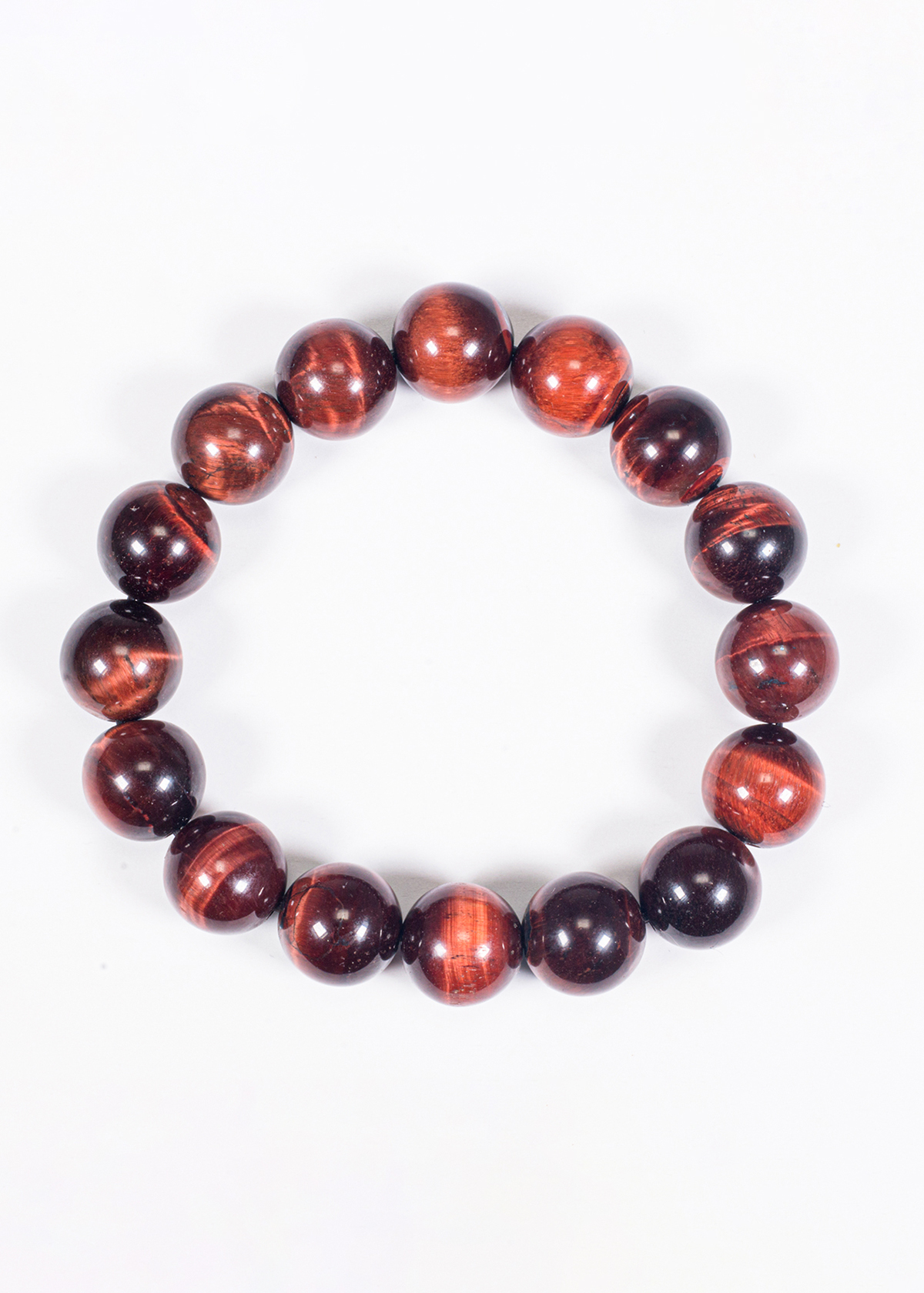 Vòng tay phong thủy đá mắt hổ nâu đỏ mệnh hỏa , thổ - Ngọc Quý Gemstones