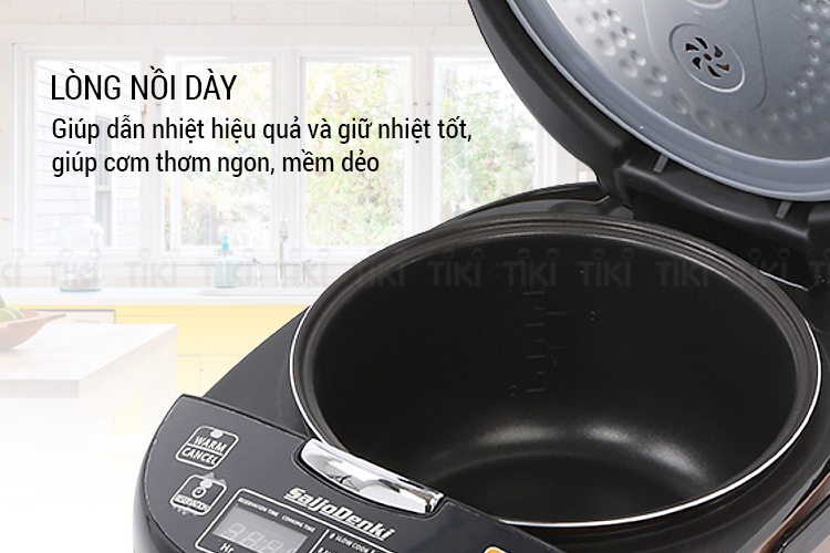 Nồi Cơm Điện Tử Saijo Denki SD-12A (1.8 Lít) - Hàng Chính Hãng