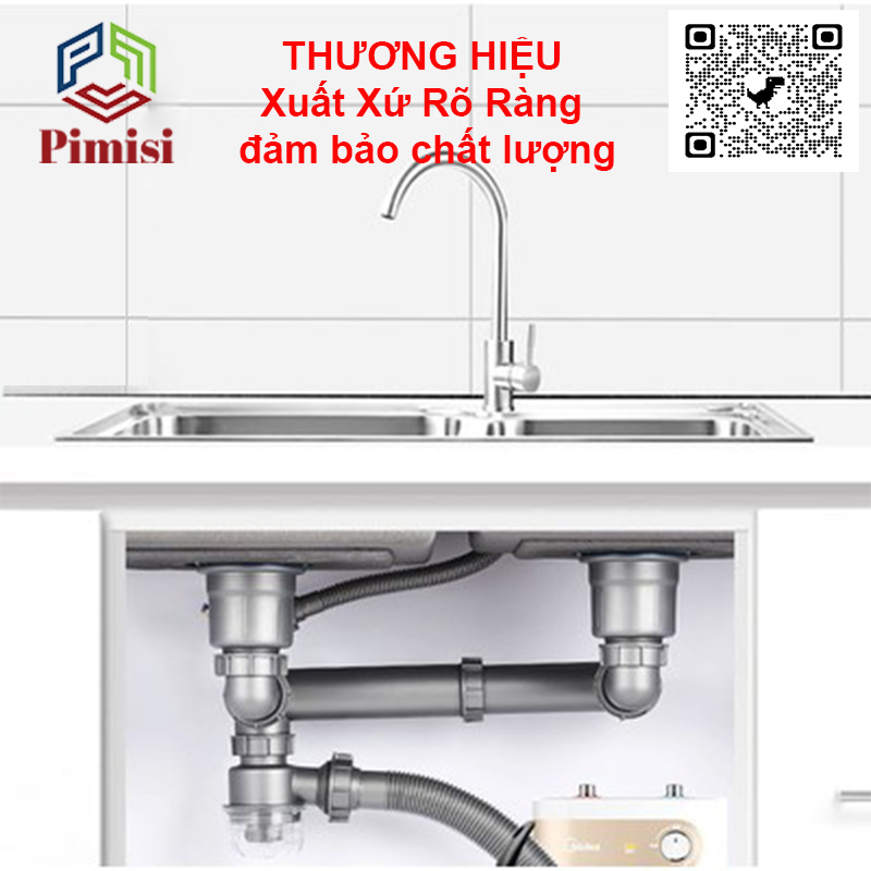 Xi phông chậu rửa bát thương hiệu Pimisi xuất xứ rõ ràng đảm bảo chất lượng