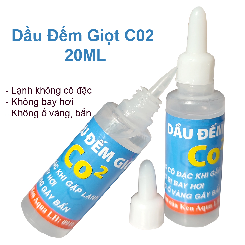 Dầu đếm giọt CO2 lạnh không đông, không ố vàng, bay hơi, bẩn dùng cho CO2 Mufan thủy sinh hồ cá 20ML