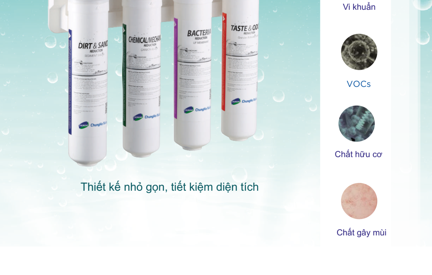 Máy Lọc Nước Không Điện Lắp Dưới Tủ Bếp ChungHo U1 - 4 bước lọc UF - Model UF1 - Hàng nhập khẩu