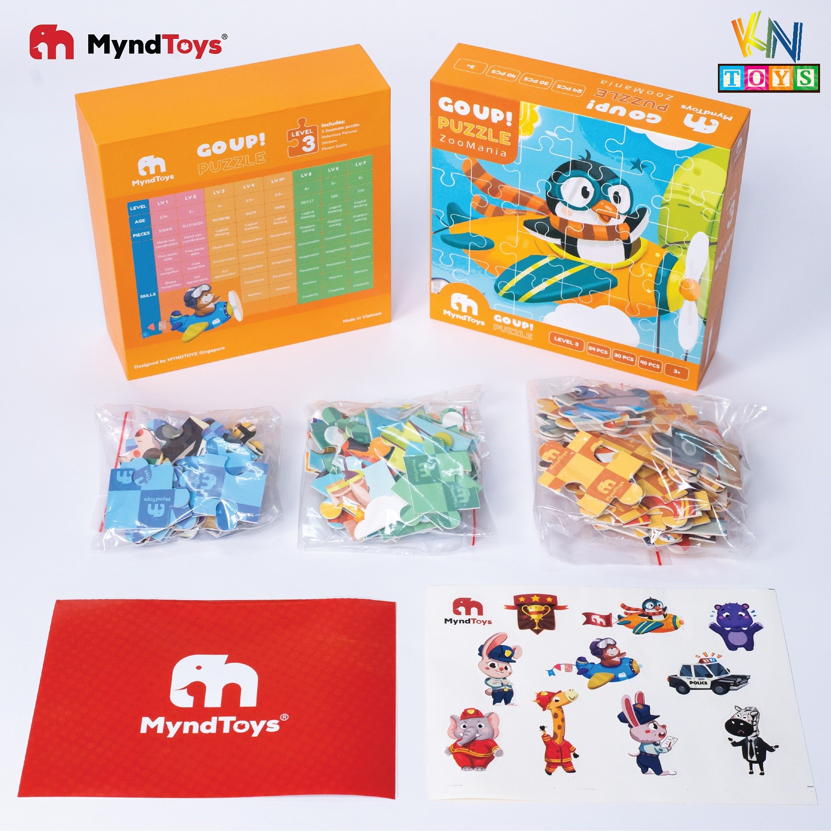 đồ chơi xếp hình myndtoys - go up puzzle - level 3 (cho bé từ 3 tuổi - nhiều chủ đề) 3