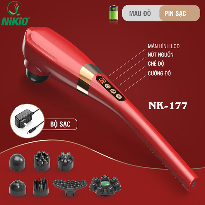 Máy massage cầm tay pin sạc Nikio NK-177