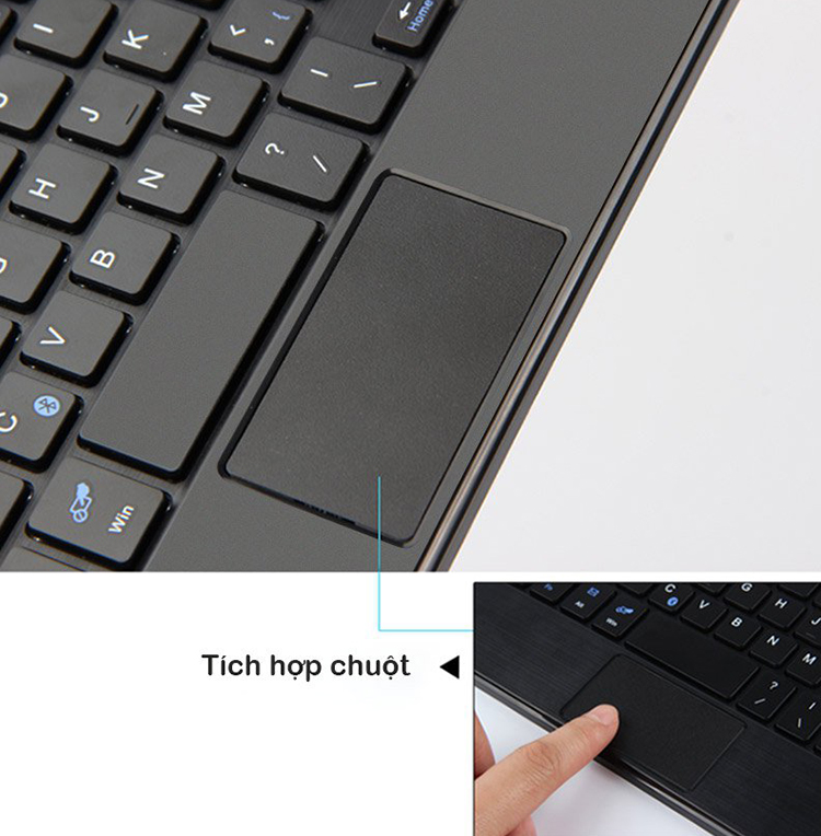 Bàn phím Bluetooth tích hợp chuột touchpad kèm bao da cho Surface Go Promax TFGO