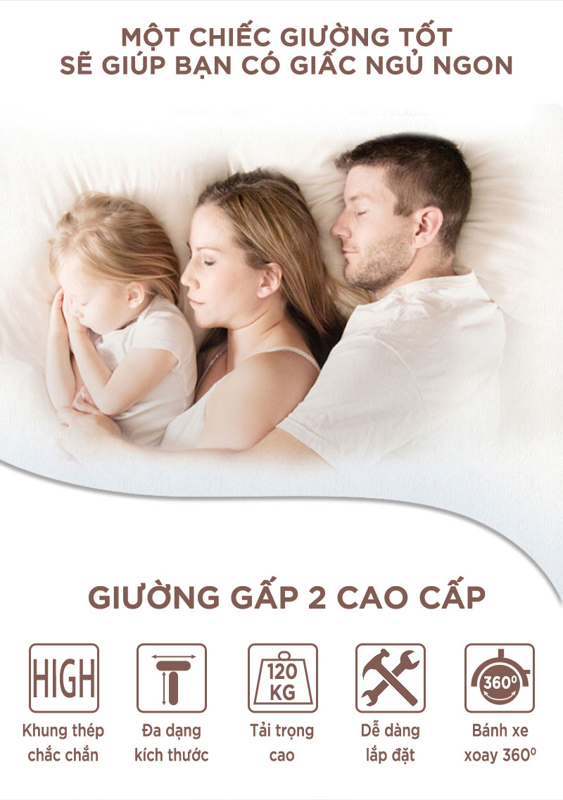 Giường gấp kiểu dáng Hàn quốc NIKITA NKT-HQ120