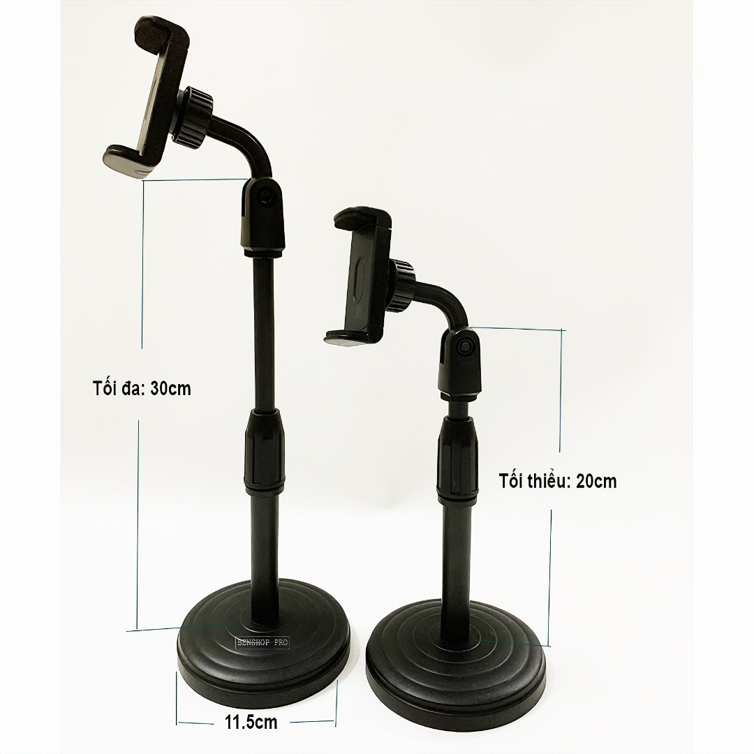 Giá đỡ KG59 có chân đế, kẹp điện thoại để bàn đa năng tiện dụng, livestream, giải trí xoay 360độ - Hàng chính hãng