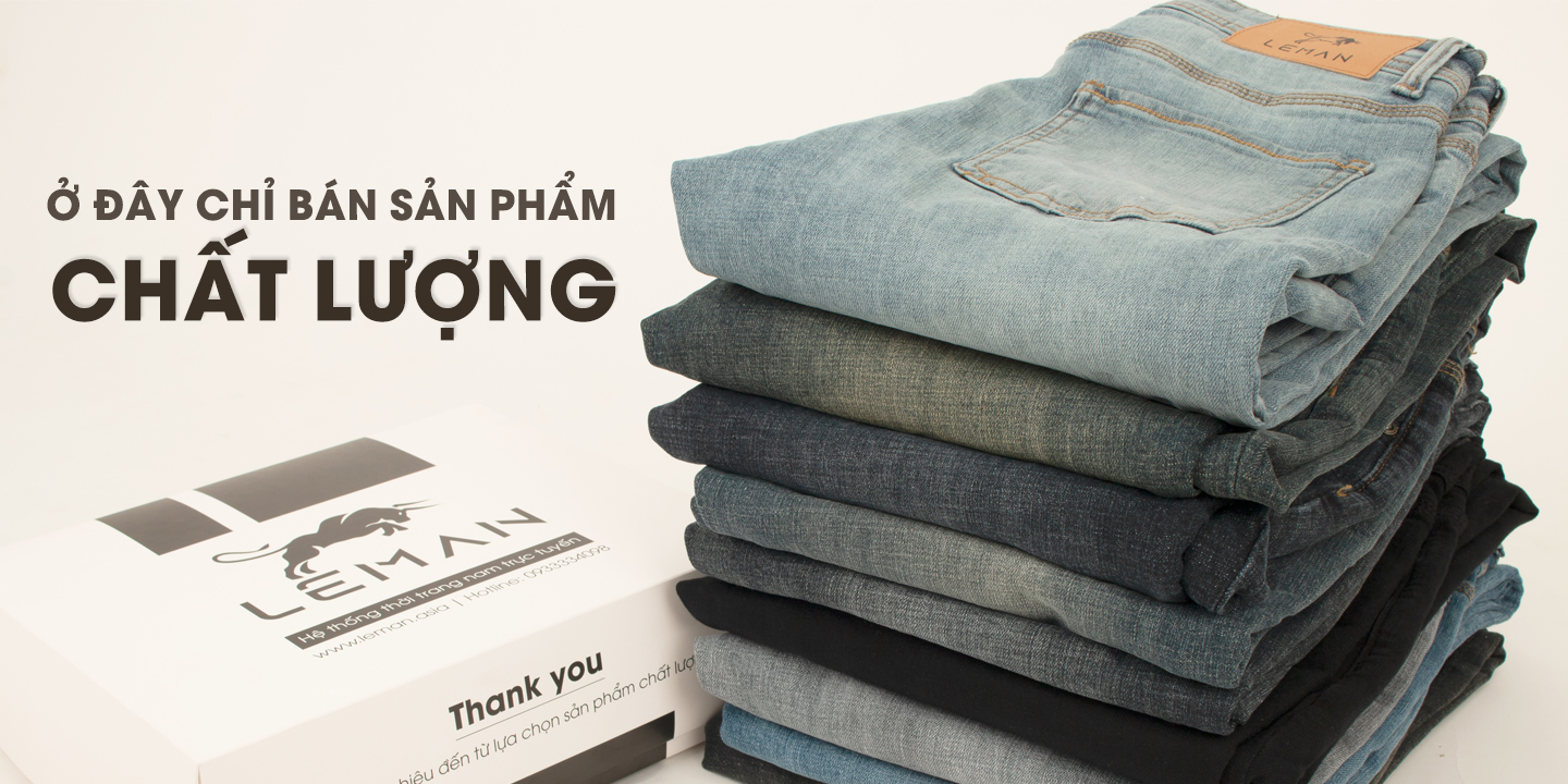 Quần Jean nam Leman xám khói trơn JD13 - Slim Form