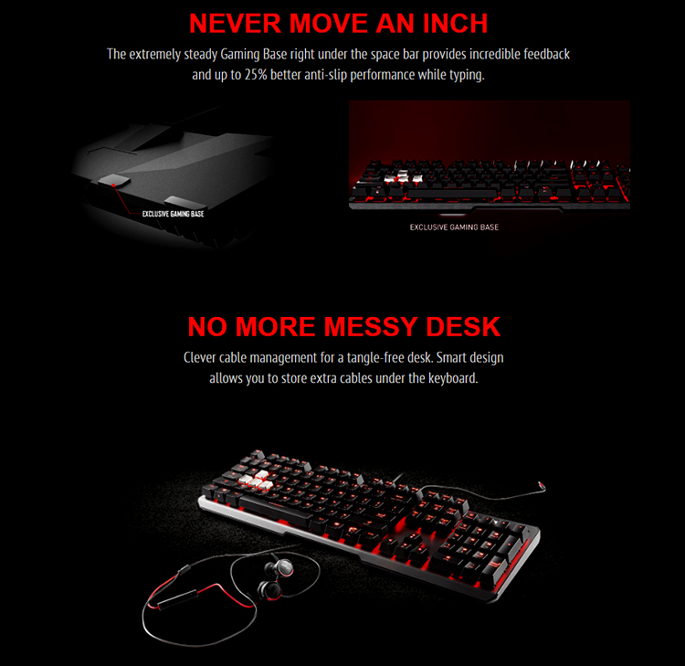 Bàn phím Gaming MSI Vigor GK60 - Hàng Chính Hãng