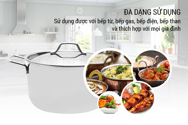 Nồi Inox Fivestar 3 Đáy Sandwich Nắp Inox