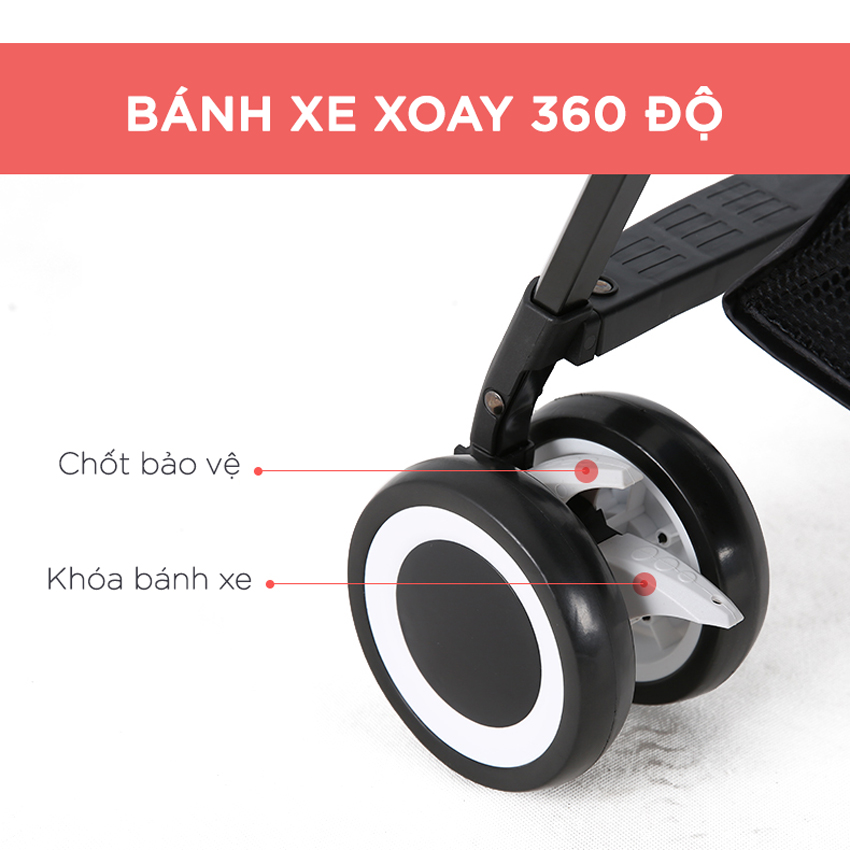 Xe đẩy em bé Vovo 2 chiều 2019, chât liệu hợp kim platinum, tải trọng 50 kg, đệm nằm thiết kế chống cong vẹo cột sống của bé 8