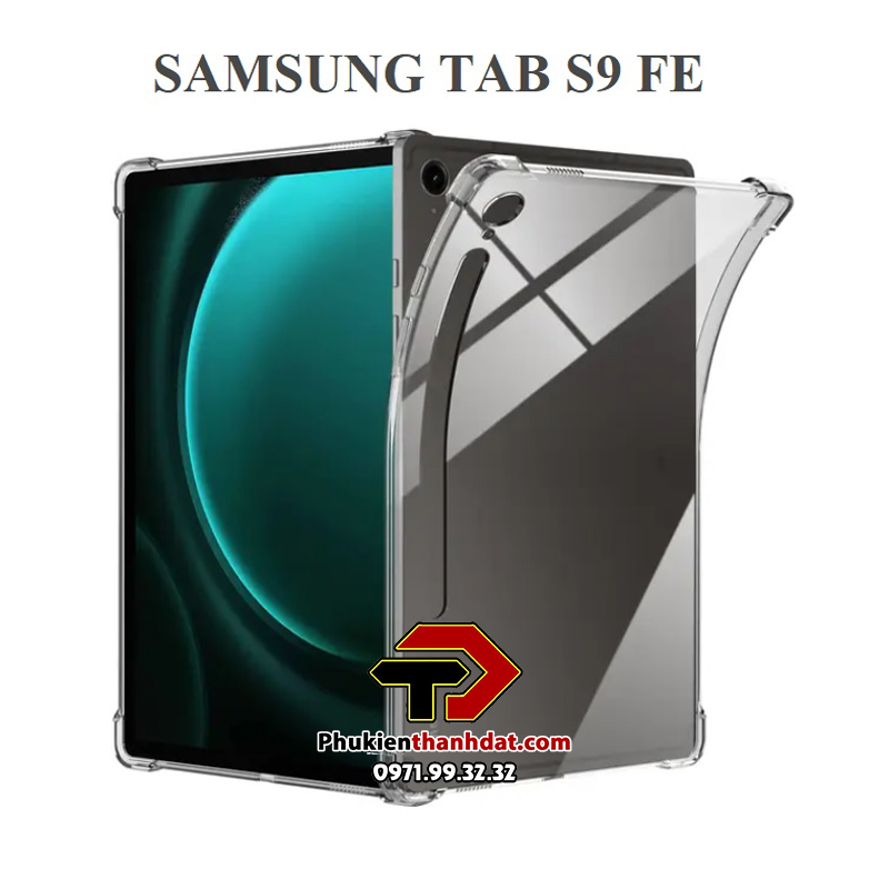 Ốp lưng cho SamSung Galaxy Tab S9 FE trong suốt chống sốc chính hãng GreenCase - Hàng chính hãng