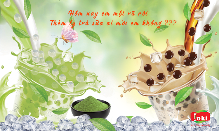 1 set Trà sữa Trân châu đường đen Yoki 50g