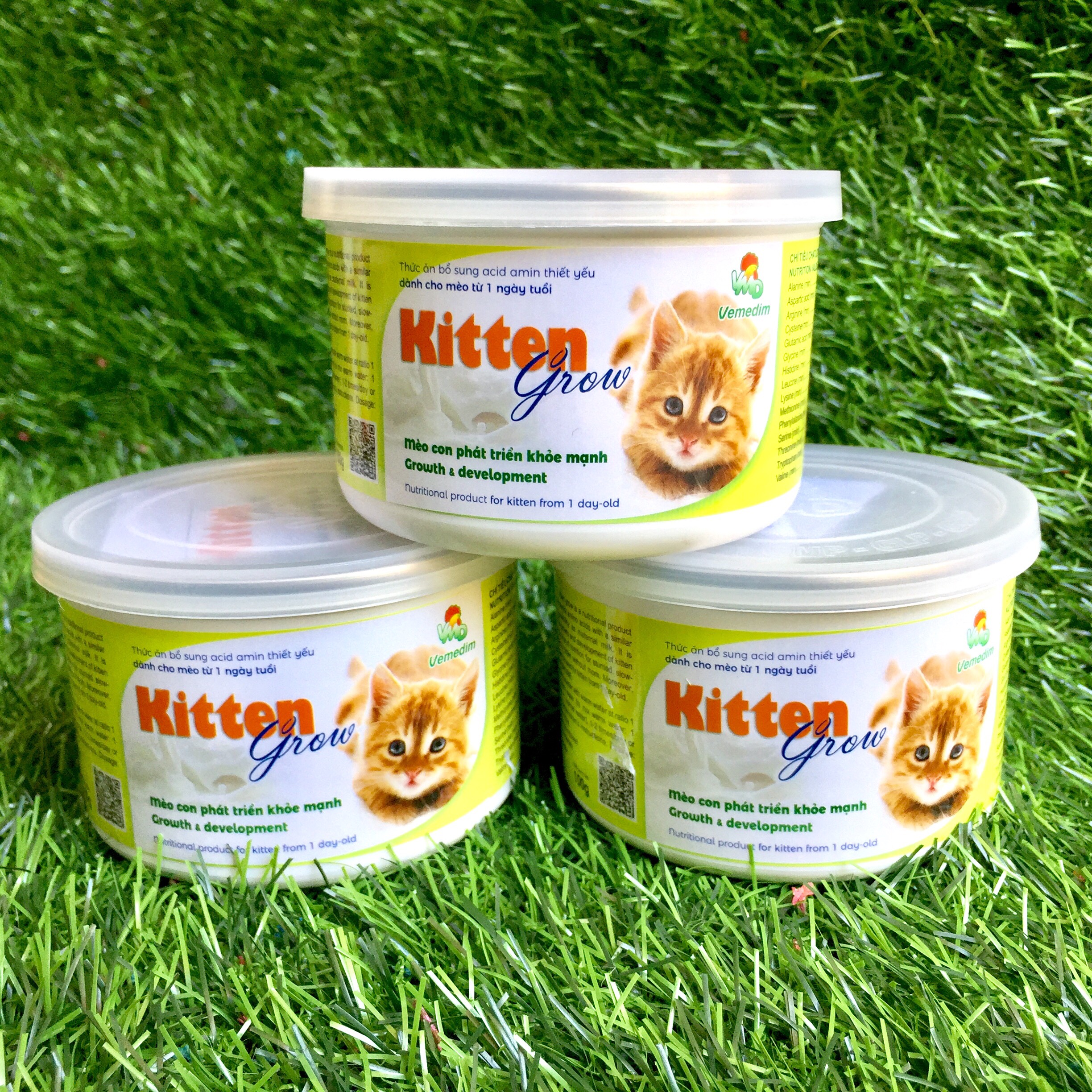 Kitten Grow - Sữa cao cấp dành cho mèo trên 1 ngày tuổi cung cấp dưỡng chất thiết yếu cho thú cưng - an toàn không tiêu chảy