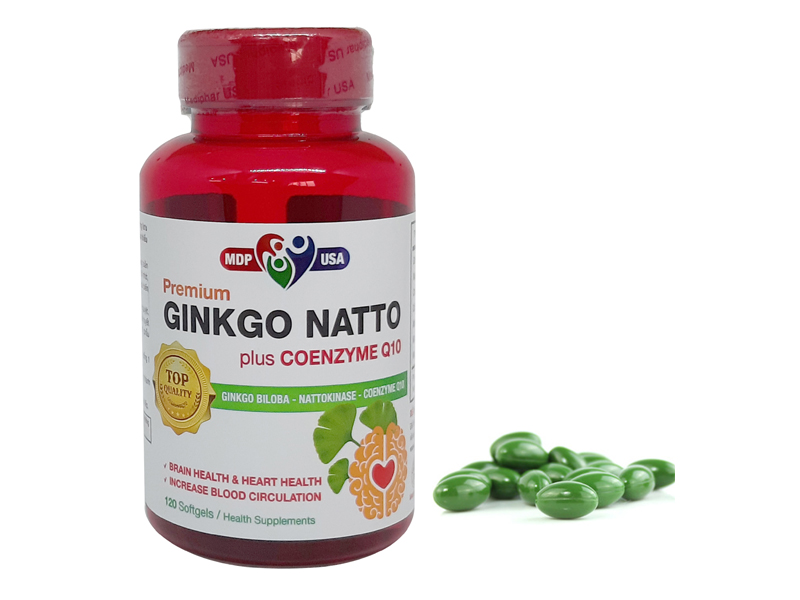 Thực phẩm chức năng GINKGO NATTO plus Q10 - Hoạt huyết, tăng cường lưu thông máu não, cải thiện trí nhớ