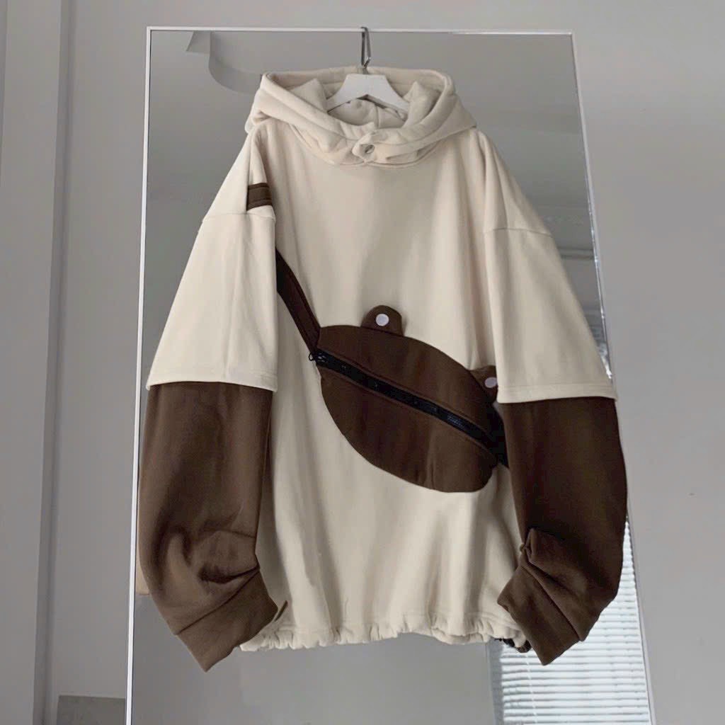 Áo hoodie ếch, túi bao tử trước . nón rộng 2 lớp vải chính form rộng mặc thoải mái, vải dày mịn, chống nắng tốt nút bấm ở cổ.