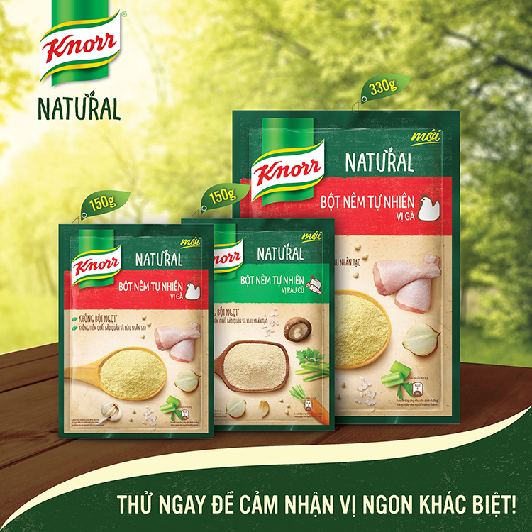 Bột Nêm Tự Nhiên Knorr Natural - Vị Rau Củ (150g)