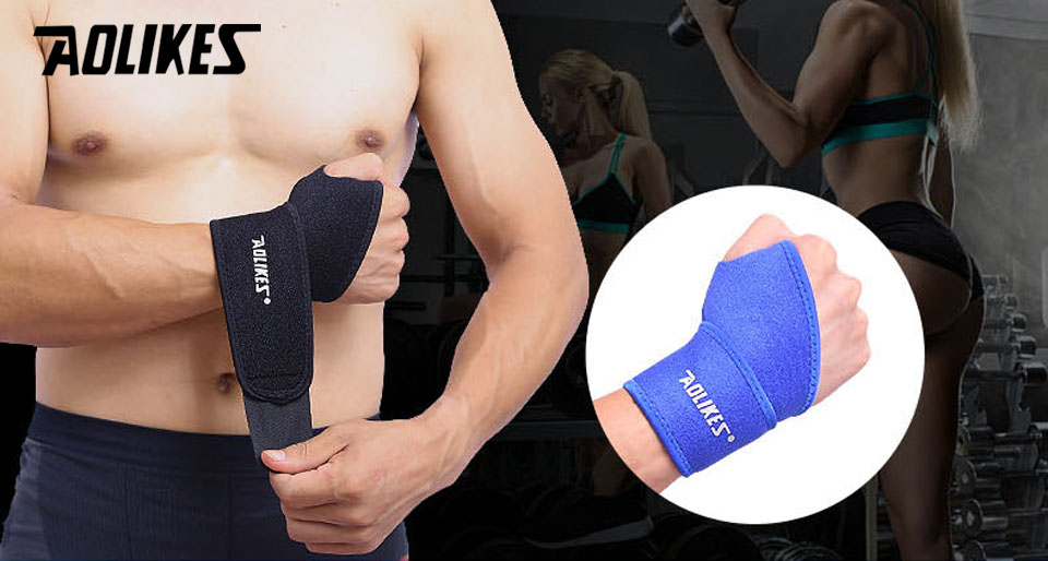 Quấn Nẹp Cổ Tay Bảo Vệ Hỗ Trợ Xương Ống Khớp Cổ Tay Khi Tập Gym, Chơi Thể Thao Pressure Adjustable Wrist Support AOLIKES YE-7937