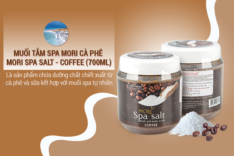 Muối Tắm Spa Mori Cà Phê Mori Spa Salt - Coffee (700ml)