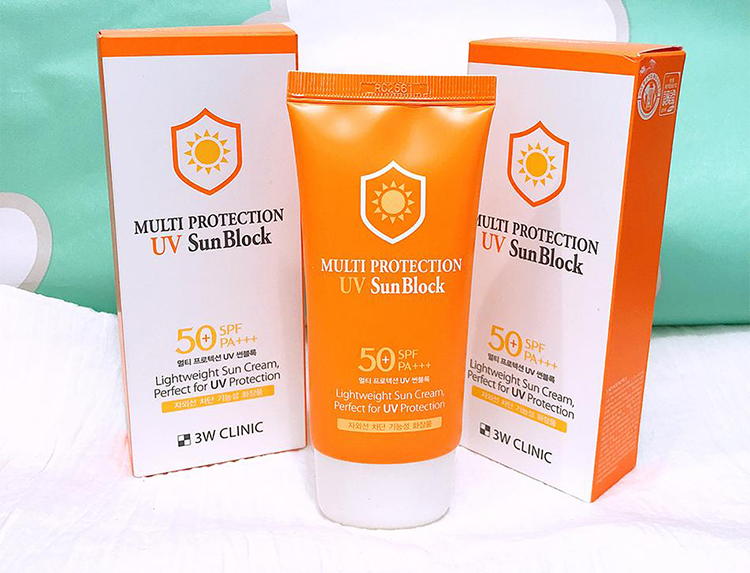 Kem chống nắng 3W Clinic Multi Protection UV Sunblock Cream SPF 50+ PA+++ 70 ml