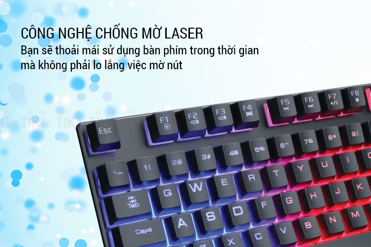 Bộ Bàn Phím Giả Cơ Và Chuột Chuyên Game R8 1910 LED 7 Màu (Đen) - Hàng Chính Hãng