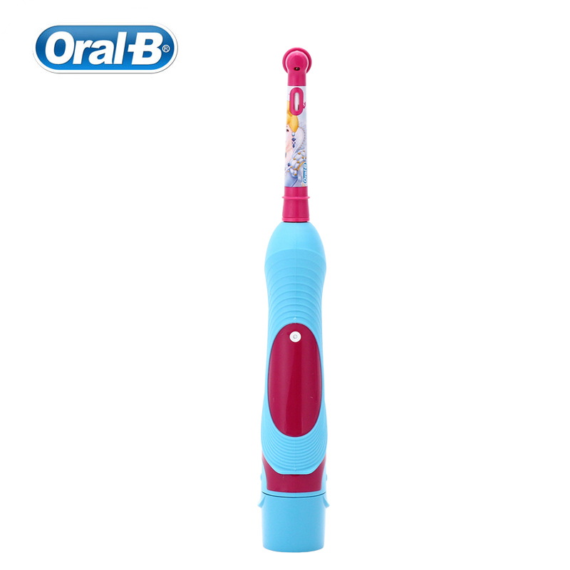 Oral B Kids Electric Toothbrush Soft Bristle Battery Power Supply Gum Care Replaceable Brush Head 2 Minutes Timer Teeth Brush