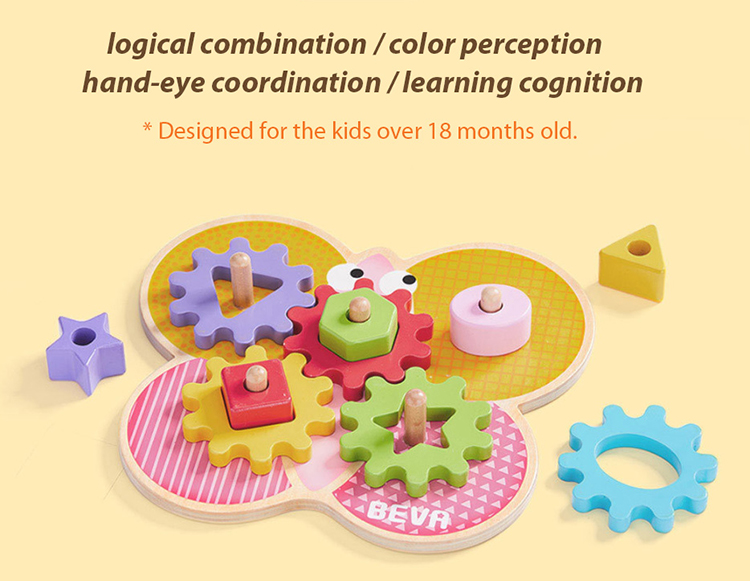 Xiaomi BEVA Kids Building Blocks DIY Educational Toy Gear Blocks Early Educational Toys For Smart Home Gifts for Kids - Colorful