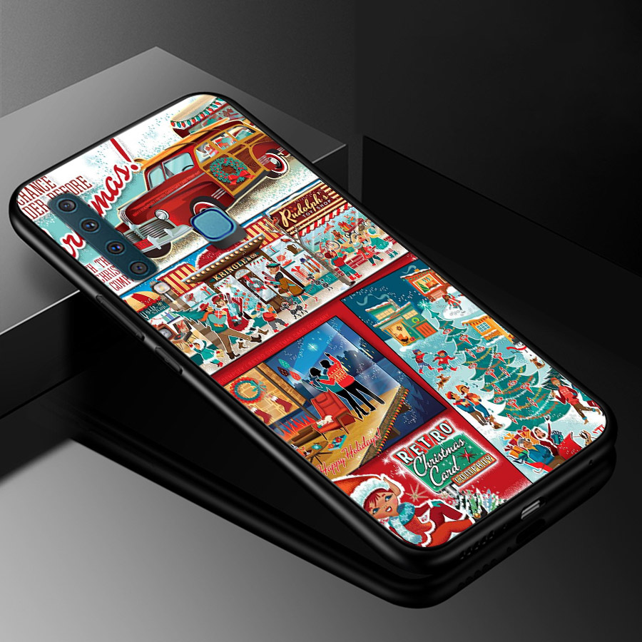 Ốp lưng cứng viền dẻo dành cho điện thoại Samsung Galaxy A20 - giáng sinh đầm ấm MS GSDA016